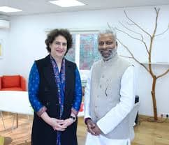 Bijender Yadav with Smt. Priyanka Gandhi